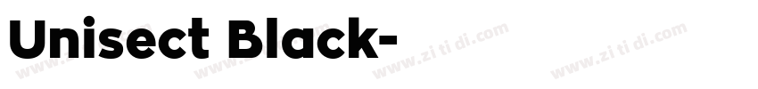 Unisect Black字体转换